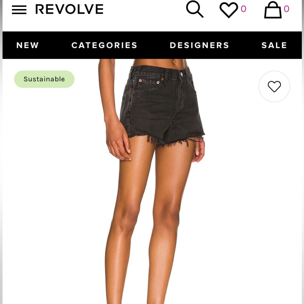 AGOLDE Parker Vintage short in black